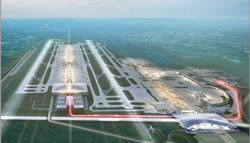 Artist's impression of a two runway Gatwick Airpor