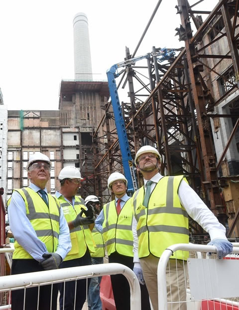 Historic England Inspects Progress At Battersea Power Station 