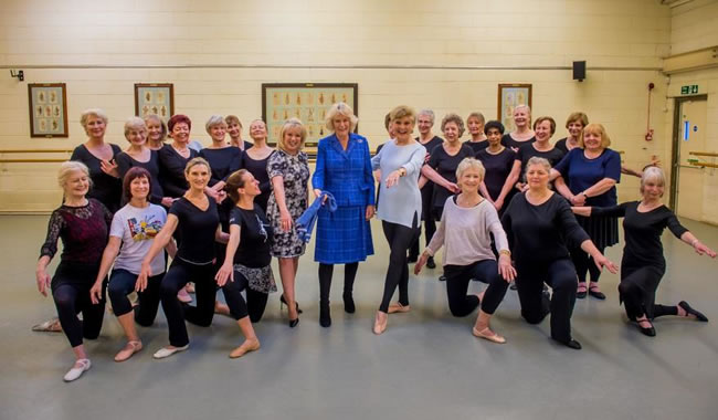 Camilla, Duchess Of Cornwall Visits Royal Academy Of Dance In Wandsworth