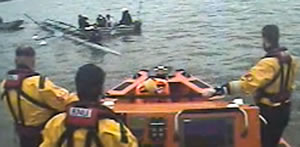 The eights boat was later recovered by the team's coaches