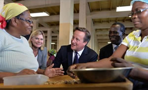 Justine Greening Joins David Cameron in Caribbean