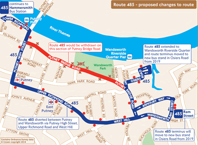Deadline Approaches For 485 Bus Route Consultation in the borough of Wandsworth