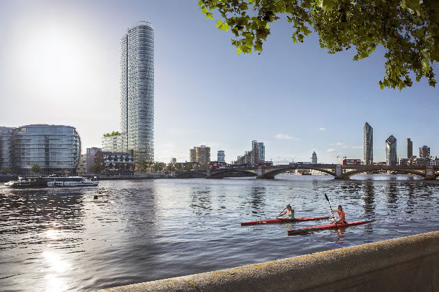 Visualisation of One Battersea Bridge Road scheme