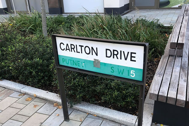 Carlton Drive Street Sign