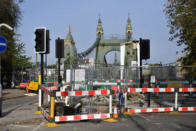 Hammersmith Bridge remains closed to all traffic