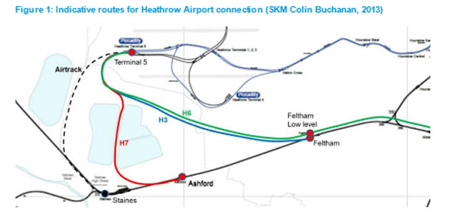 New possible routes to Heathrow airport