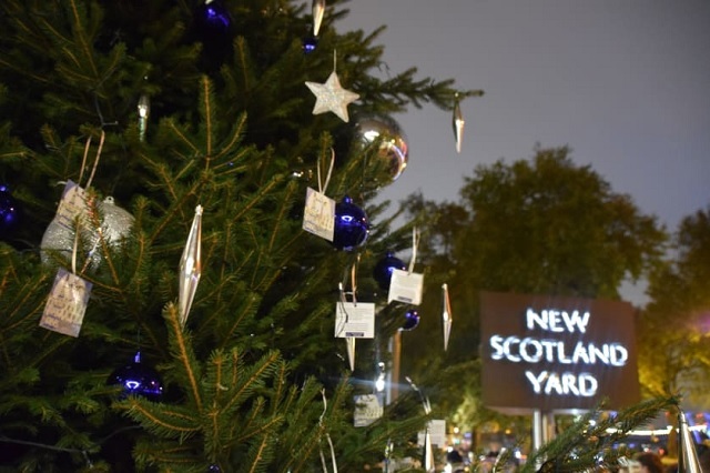 Christmas Tree outside New Scotland Yard