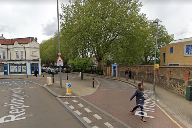 This area of Pirbright Road is being made pedestrians-only