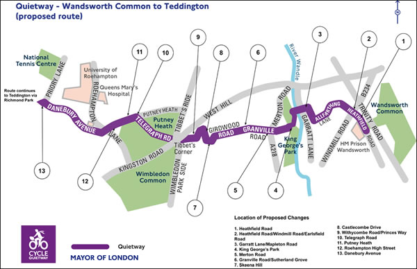 Have Your Say On Proposed New Cycle Quietway through Wandsworth