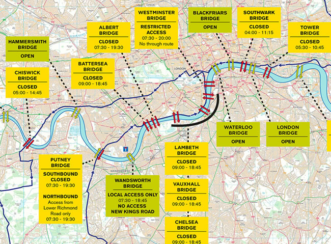 Ride London Cycling Event Closes Local Roads And Bridges in Wandsworth and Putney