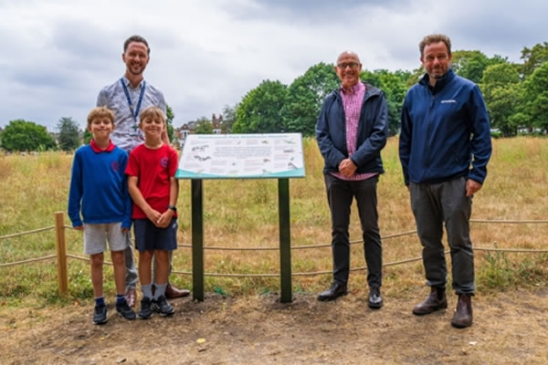 One of the park’s new wildflower meadow boards. Picture: Wandsworth Council
