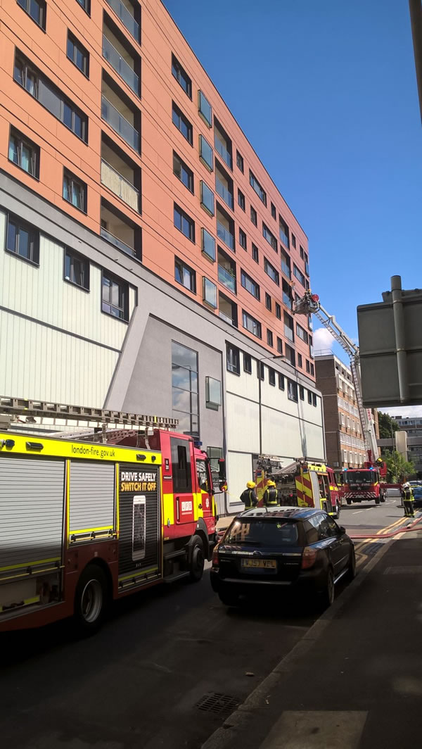 Fire In Holman Road Block Of Flats in Wandsworth