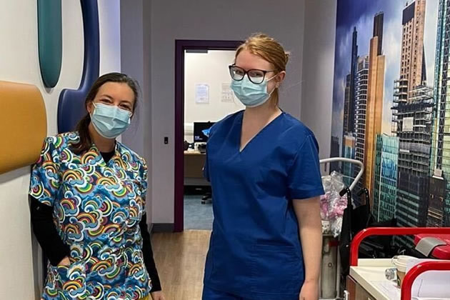 Dr Carolyn Bayer (left) with nurse Bethany Elwis