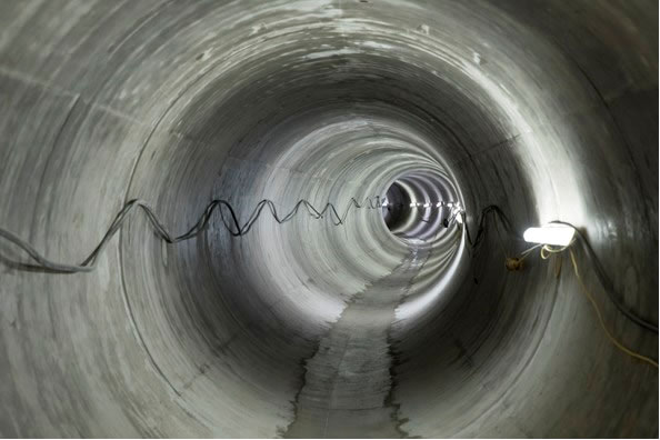 The nearly completed Frogmore Connection Tunnel