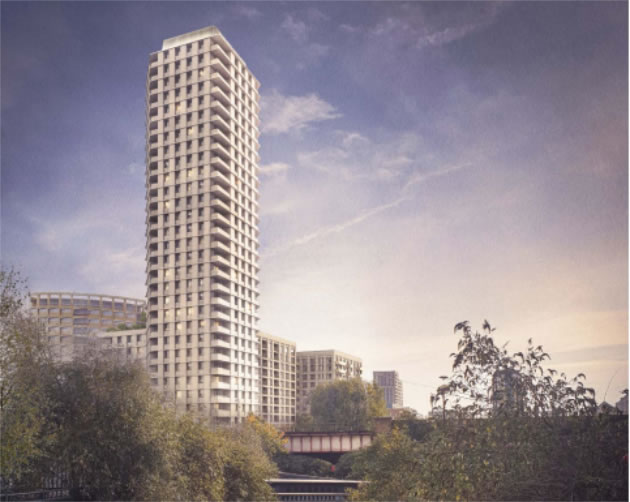 The tallest tower in the development would be 30 storeys high. 