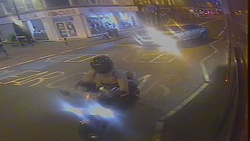 The two motorcyclists sought were on Battersea Park Road in the seconds before the collision.