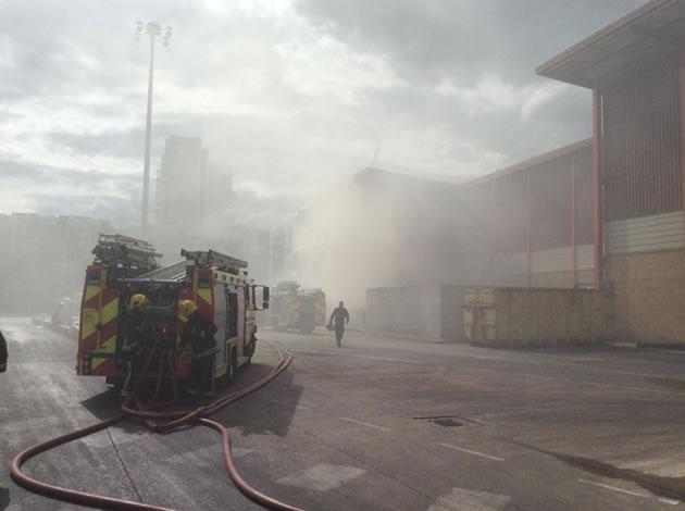 major fire at a recycling centre in Smugglers Way
