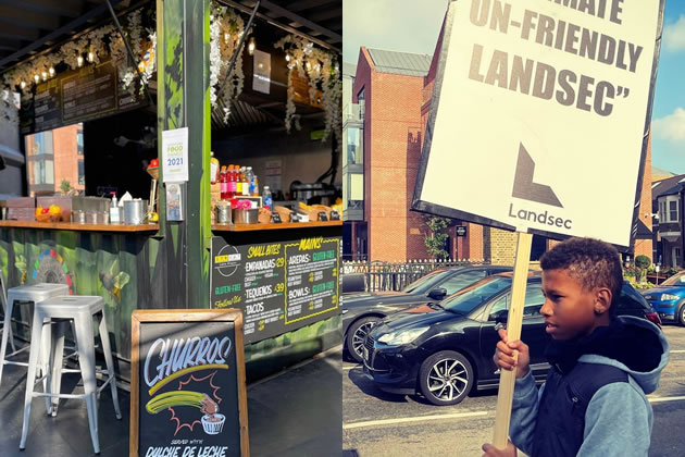 Protests have been held ask LandSec to keep the food stalls 