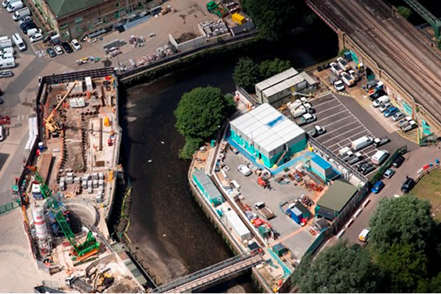 The Dormay Street site from the air