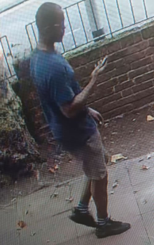 Still images of the man sought from the CCTV footage