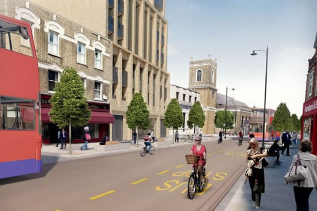 A visualisation of how the centre of Wandsworth might look